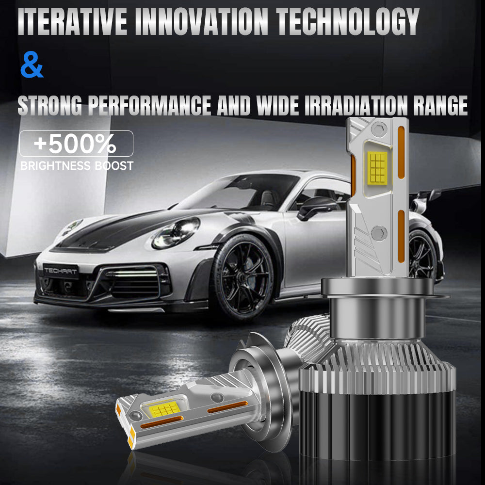 High Power Car LED Headlight with 3 Copper Tubes 240W
