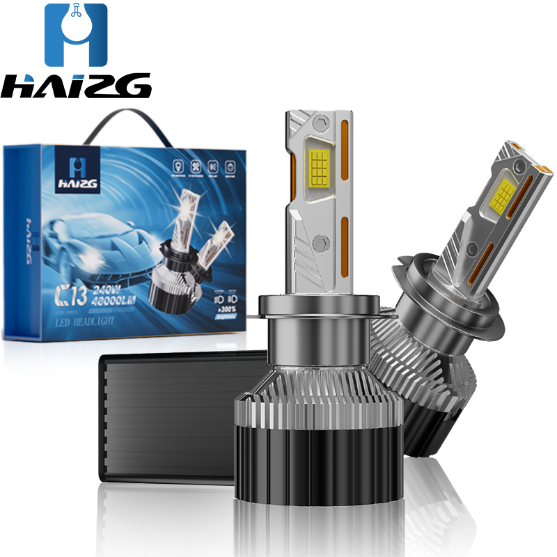 High Power Car LED Headlight with 3 Copper Tubes 240W